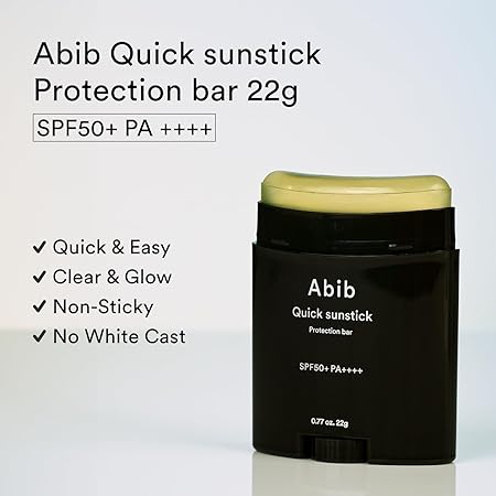 Abib Quick Sun Stick Protection Bar SPF50+ PA++++ – Korean Sunscreen Stick for UV Protection & Matte Finish
