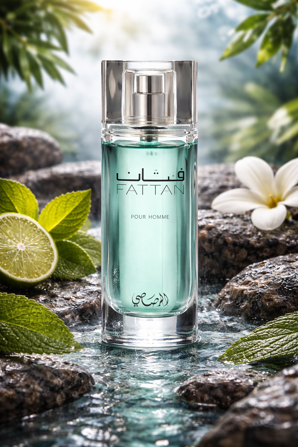 Rasasi Fattan Pour Homme Eau De Parfum 50ml – Men's Fresh Green Perfume | Long Lasting Woody Citrus Fragrance