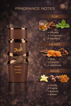 Lattafa Asad Bourbon Perfume 100ml EDP for Men – Long Lasting Sweet Spicy Vanilla Woody Fragrance