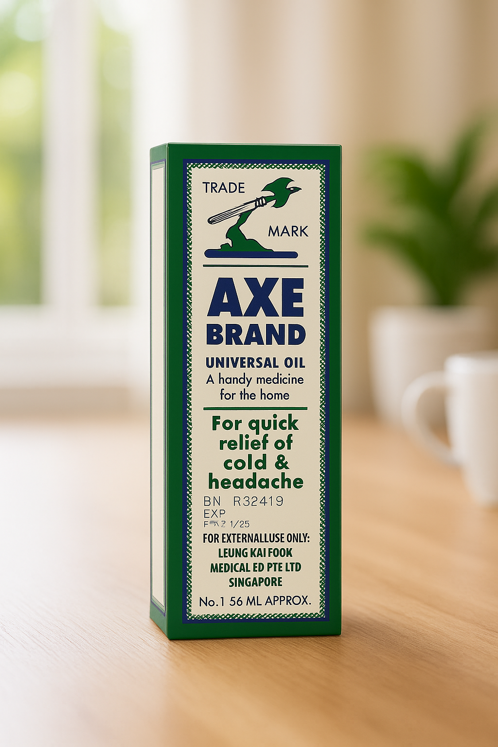 Axe Brand Universal Oil 56ml | Singapore Medicated Oil for Headache, Cold, Muscle Pain, Joint Pain & Insect Bites