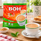 BOH 3 In 1 Instant Tea Mix – Less Sugar 10 Sticks × 20g