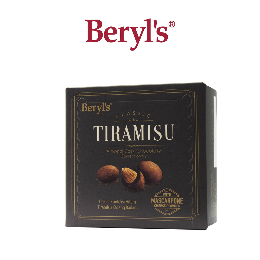 Beryl's Classic Tiramisu Almond Dark Chocolate Confectionery 65g | Imported Malaysian Chocolate