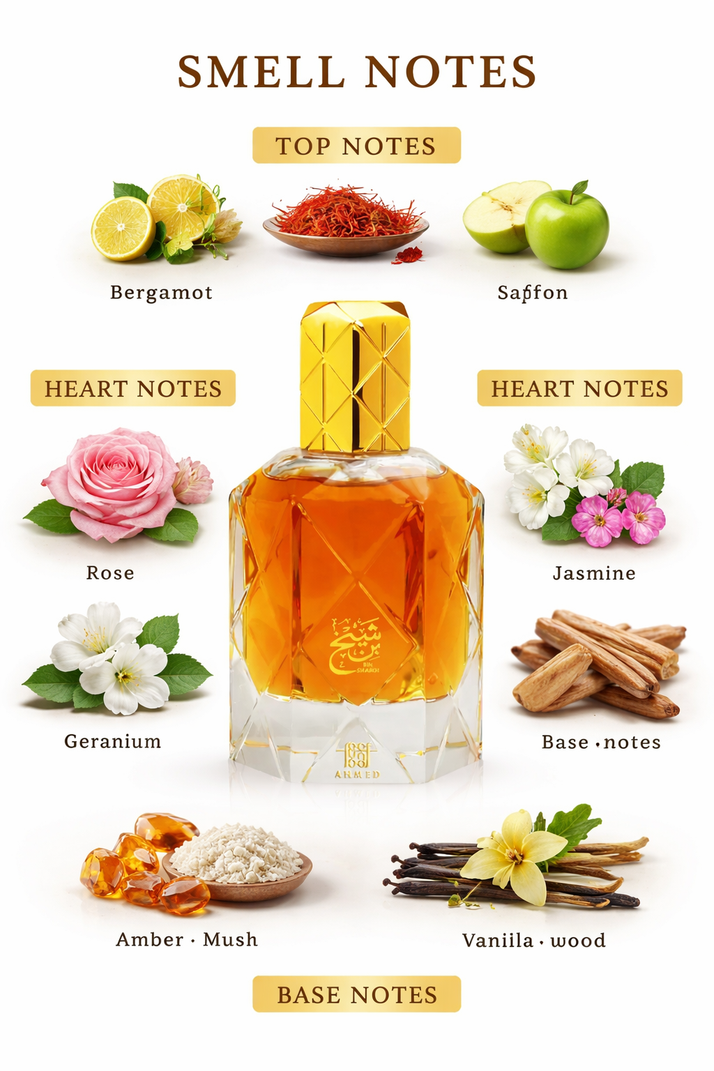 Ahmed Al Maghribi Bin Shaikh Eau De Parfum 90 ML– Luxury Unisex Arabic Perfume | Long Lasting Fragrance