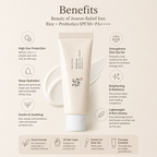 Beauty of Joseon Relief Sun Rice + Probiotics SPF50+ PA++++ Sunscreen 50ml – Hydrating Korean Sunscreen