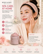 Mary & May Rose Hyaluronic Hydra Wash Off Pack 125g – Hydrating Clay Mask with Rose & Hyaluronic Acid