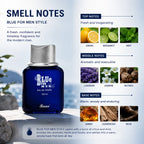 Rasasi Blue For Men Perfume 100ml EDT – Fresh Citrus Woody Long Lasting Fragrance for Men