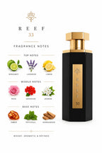 Reef 33 Black Perfume for Men 100ml – Long Lasting Strong Luxury Fragrance
