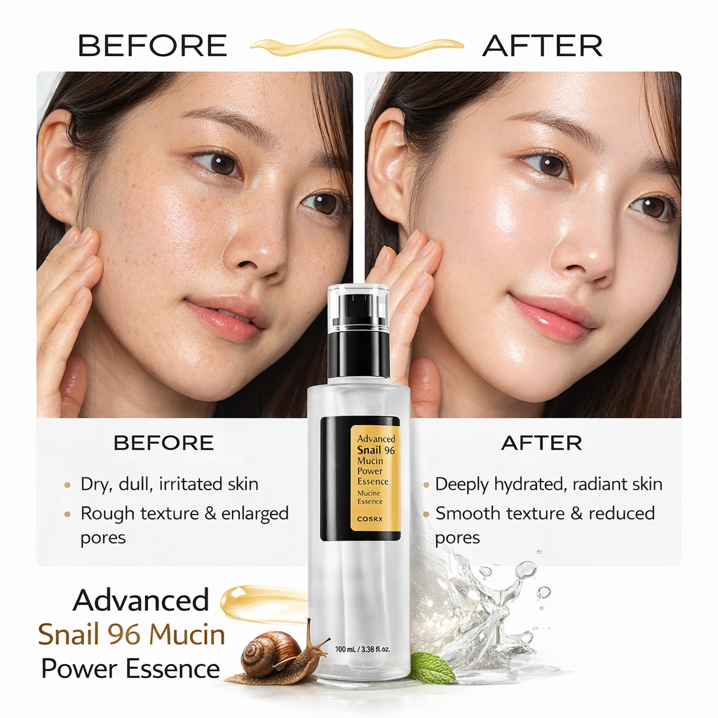 COSRX Advanced Snail 96 Mucin Power Essence 100ml – Hydrating Korean Snail Mucin Serum for Glass Skin