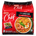 Mamee Chef Curry Laksa Flavour Instant Noodles 4 x 80g