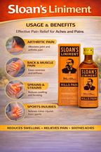 Sloan's Pain Relief Liniment Oil 71ml | Fast Relief for Joint Pain, Muscle Pain, Backache, Sprains & Arthritis