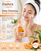 Eskinol Naturals Papaya Facial Cleanser 225 ml– Deep Cleansing & Brightening Toner for Clear, Smooth Skin