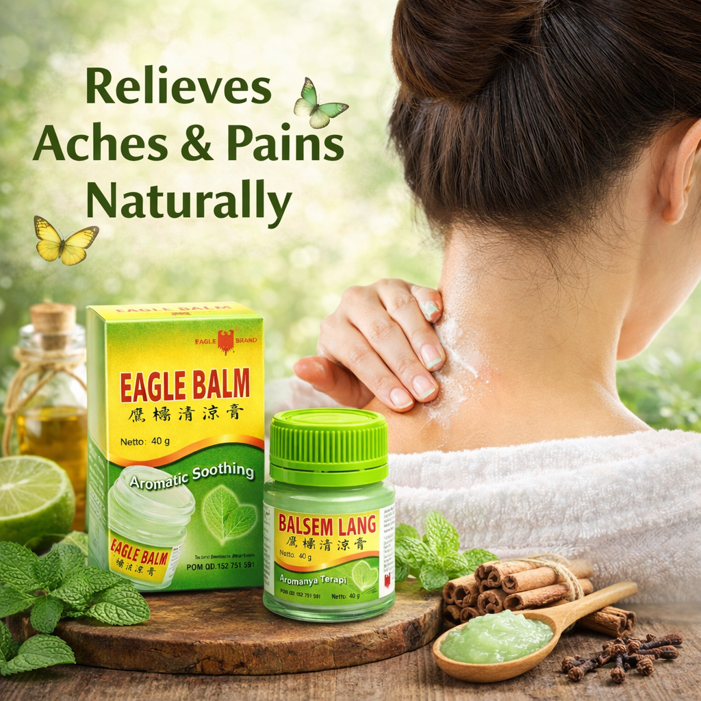 Eagle Brand Green Balm 20g | Aromatic Pain Relief Balm for Muscle, Joint & Headache Comfort
