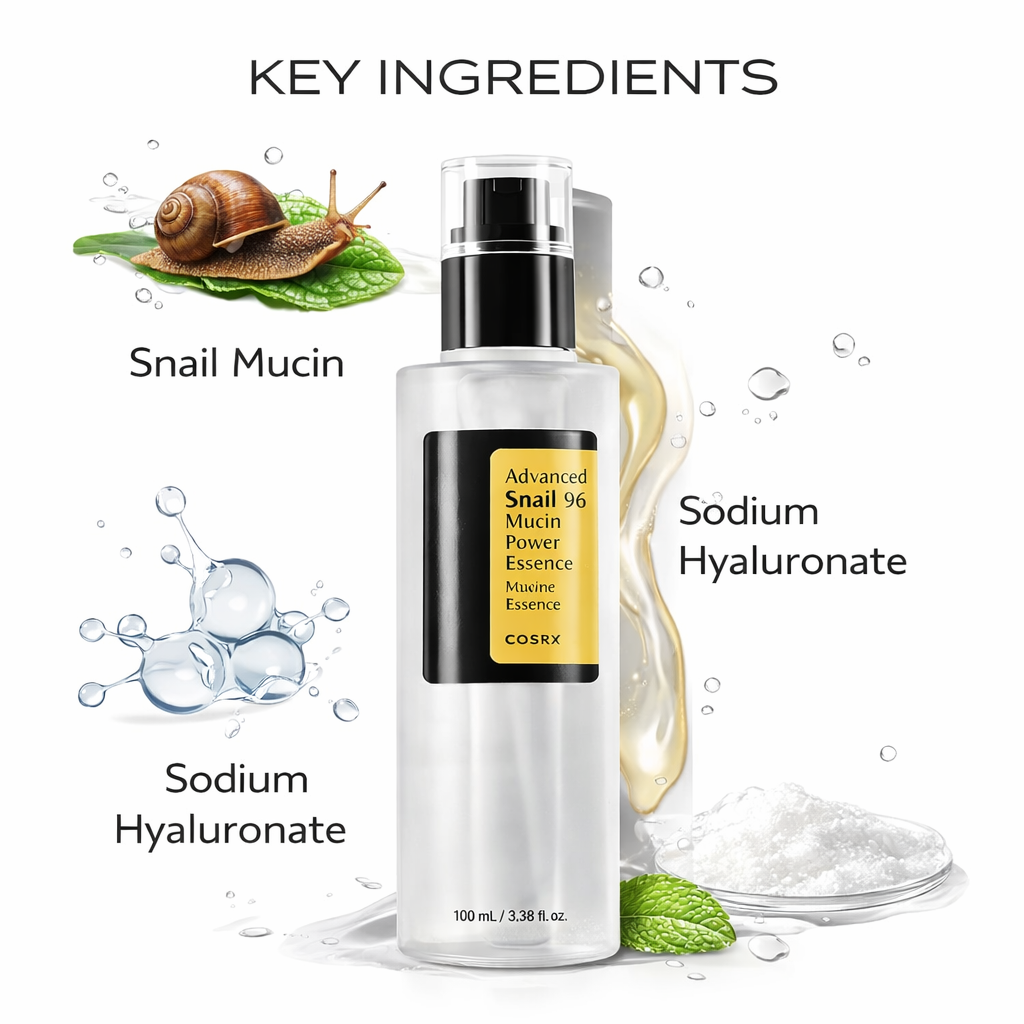 COSRX Advanced Snail 96 Mucin Power Essence 100ml – Hydrating Korean Snail Mucin Serum for Glass Skin