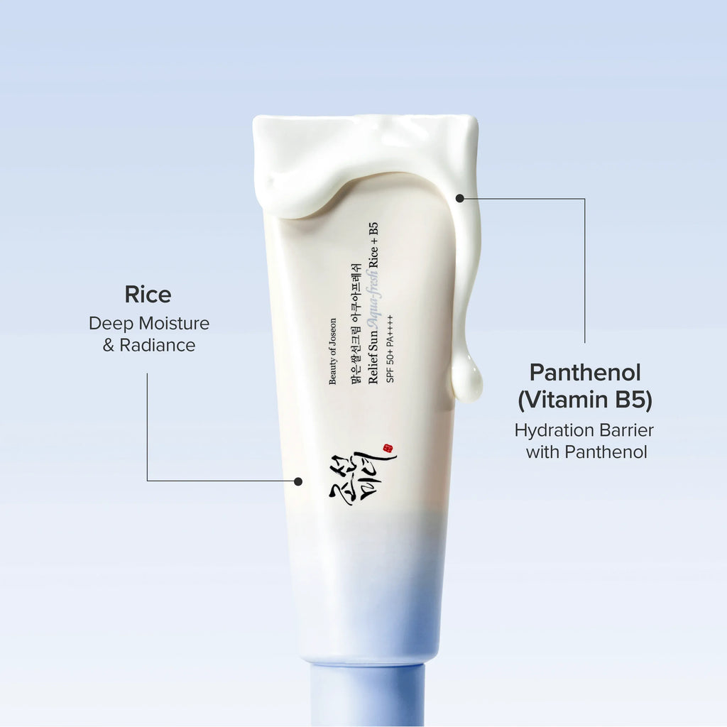Beauty of Joseon Relief Sun Aqua-Fresh Rice + B5 SPF50+ PA++++ Sunscreen | Lightweight Korean Sunscreen | 50ml