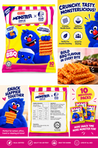Mamee Monster × ZUS Coffee Snek Mi BBQ Flavour – 10 Individual Packs