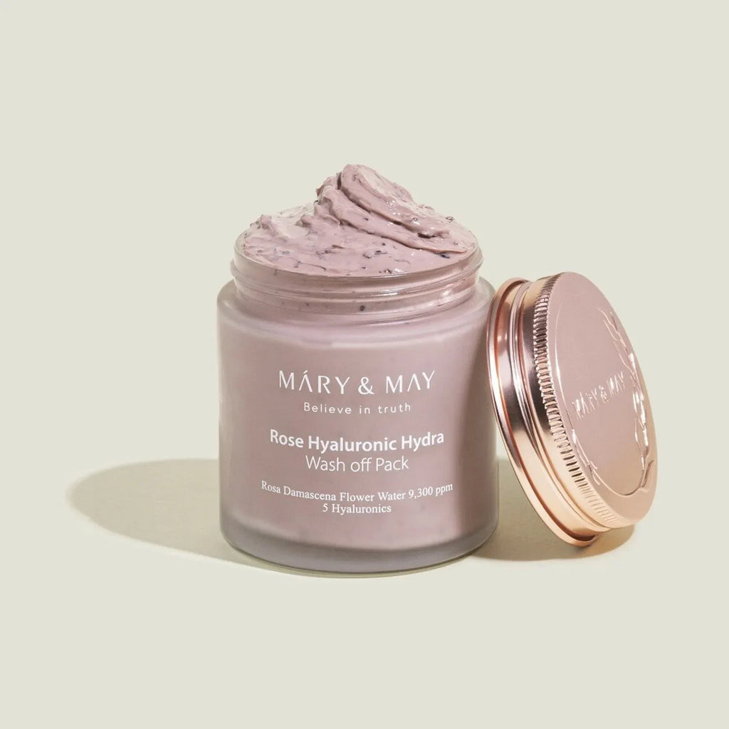 Mary & May Rose Hyaluronic Hydra Wash Off Pack 125g – Hydrating Clay Mask with Rose & Hyaluronic Acid