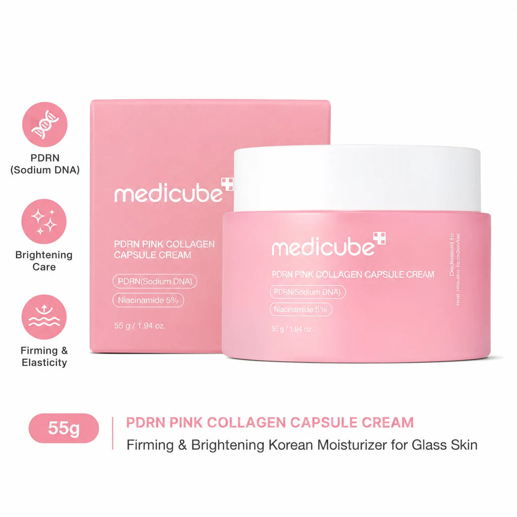 Medicube PDRN Pink Collagen Capsule Cream 55g – Firming & Brightening Korean Moisturizer for Glass Skin