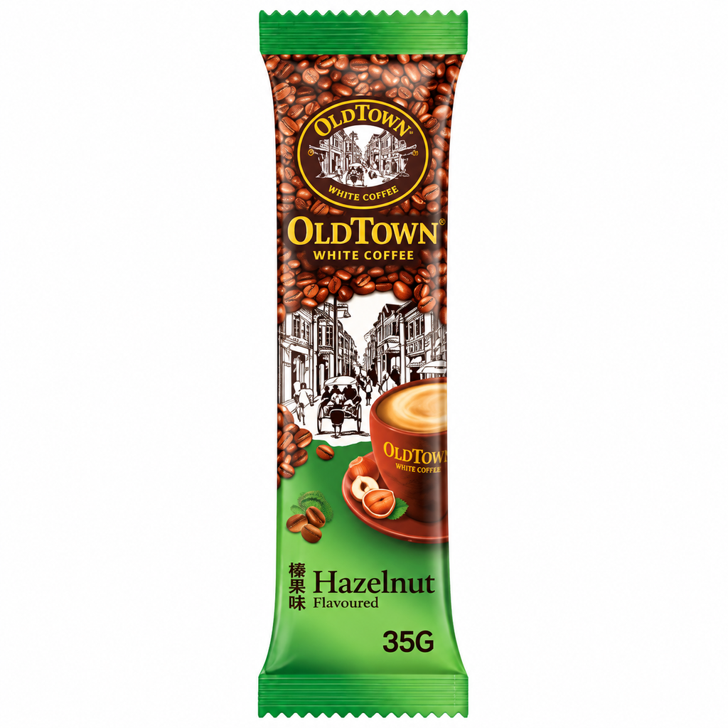OLDTOWN White Coffee Hazelnut Flavoured – 15 Sticks