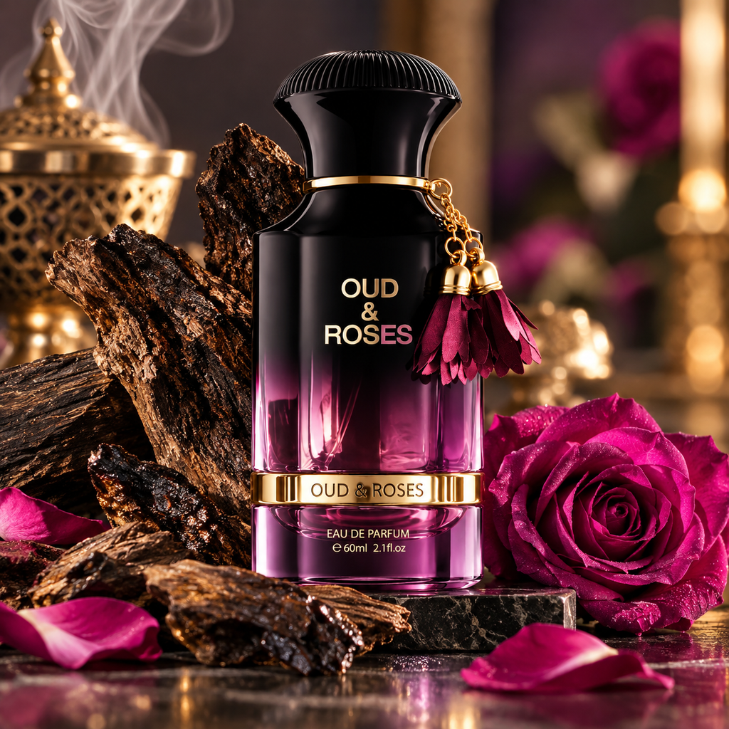 Ahmed Al Maghribi Oud & Roses perfume bottle photo