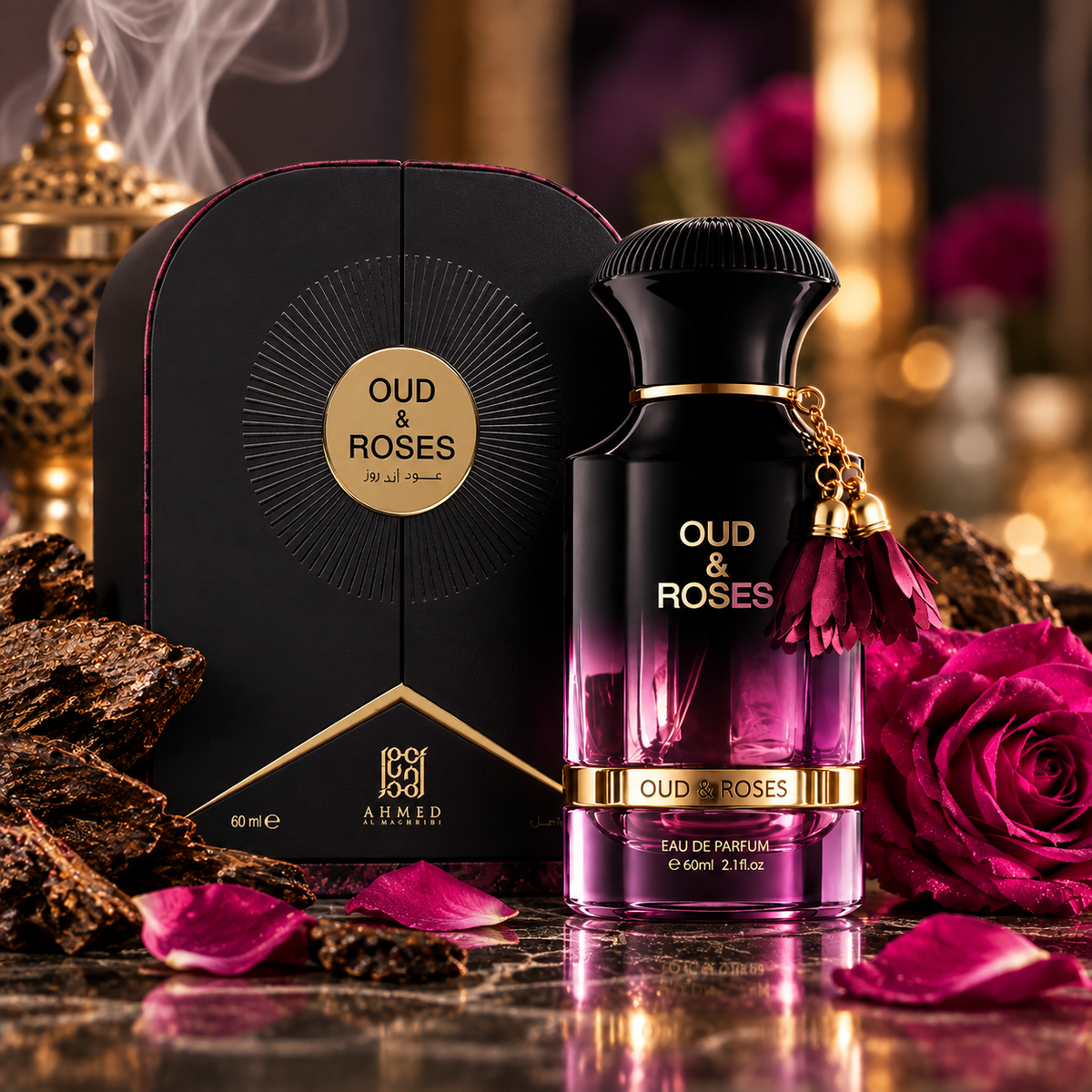 Ahmed Al Maghribi Oud & Roses Arabic perfume