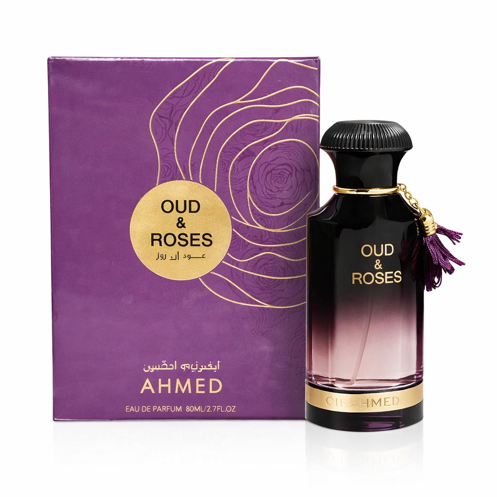 Ahmed Al Maghribi Oud & Roses Eau De Parfum – Luxury Unisex Arabic Perfume | Long Lasting Oud Fragrance