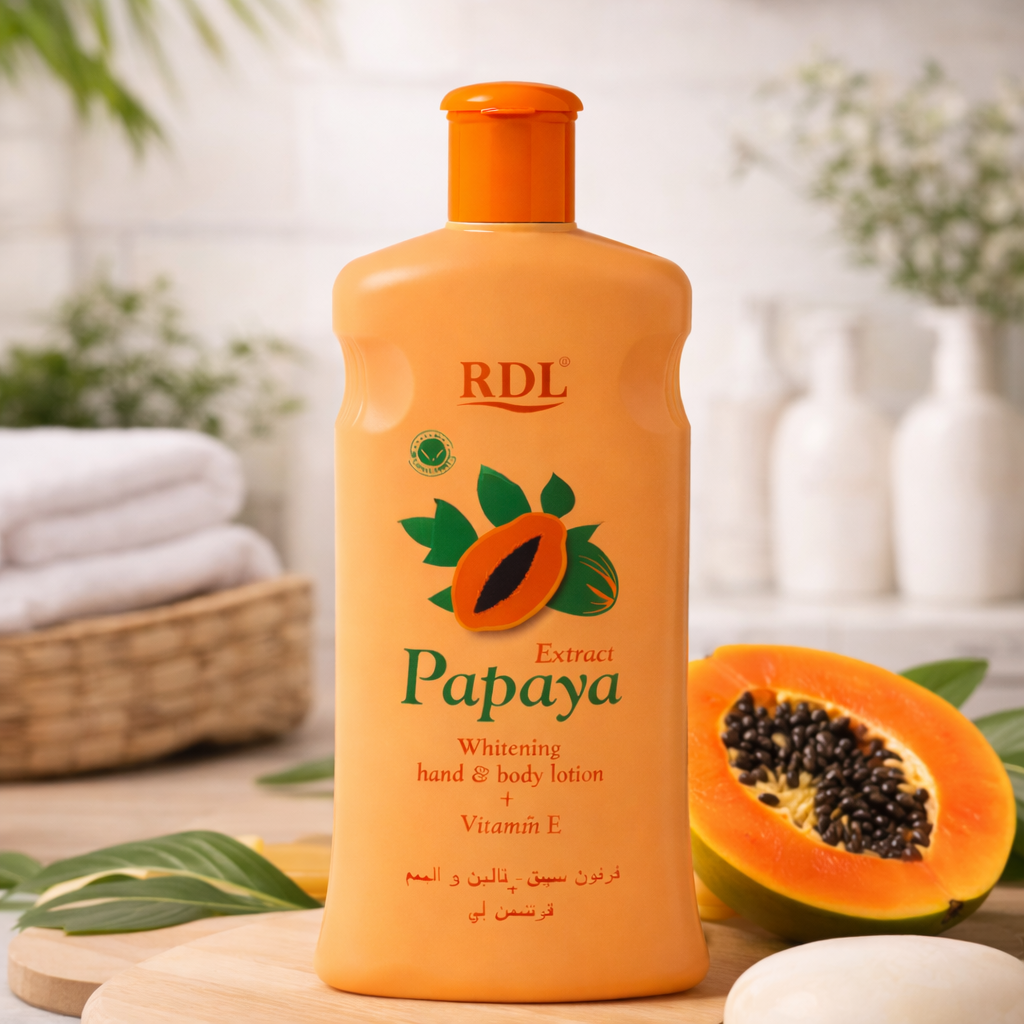 RDL Papaya Body Lotion 600ml – Moisturizing Brightening Hand & Body Lotion with Vitamin E