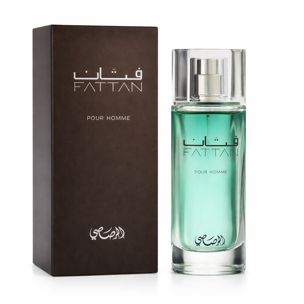 Rasasi Fattan Pour Homme Eau De Parfum 50ml – Men's Fresh Green Perfume | Long Lasting Woody Citrus Fragrance