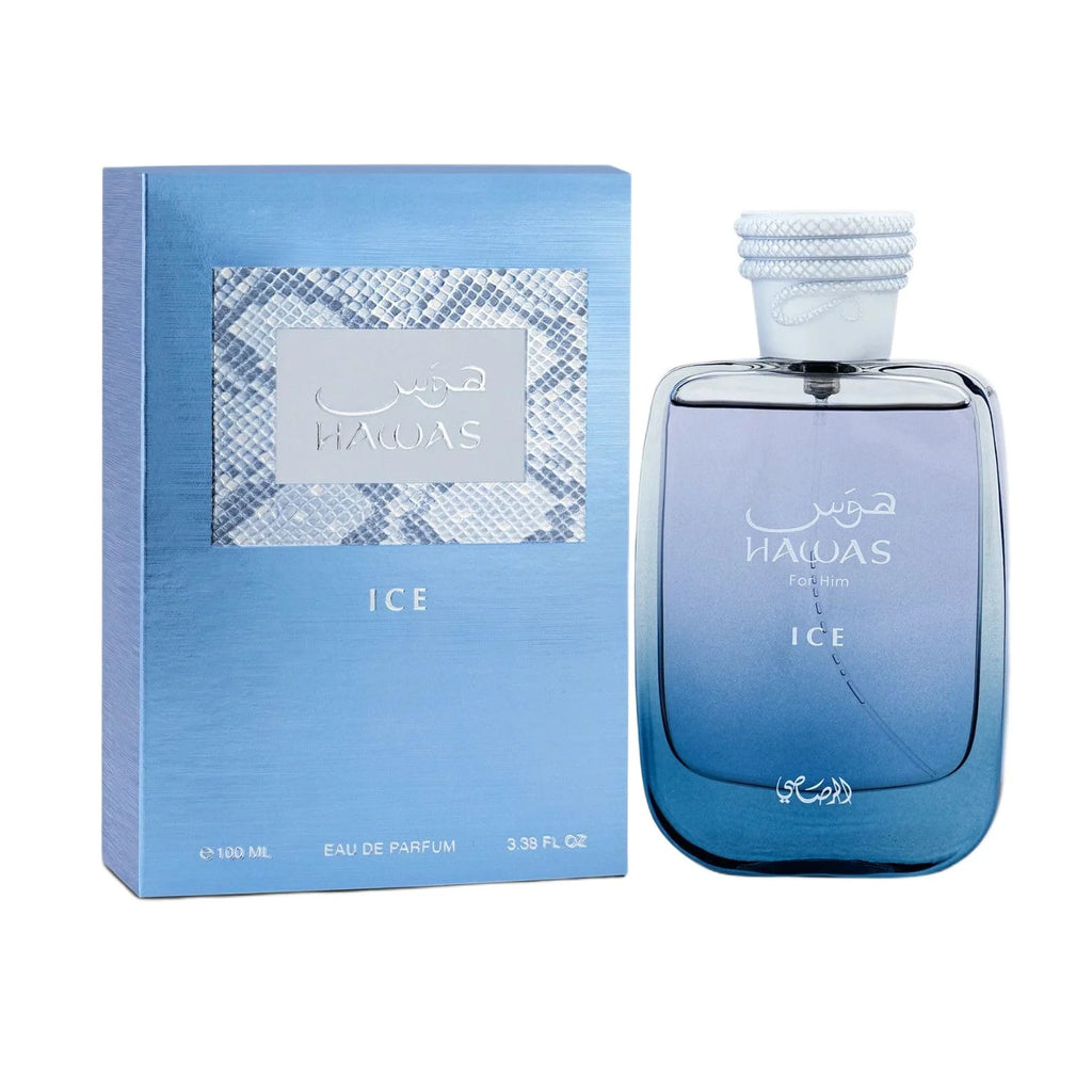 Rasasi Hawas Ice Perfume 100ml EDP for Men – Long Lasting Fresh Aquatic Citrus Woody Fragrance