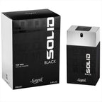 Sapil Solid Black Eau De Toilette 100ml – Men's Long Lasting Perfume | Bold Woody Aromatic Fragrance