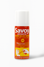 Savoy Burn Relief Spray 50ml | Fast Cooling Antiseptic Spray for Minor Burns, Scalds & Sunburn Relief