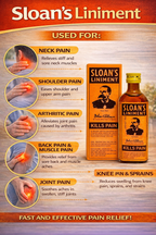 Sloan's Pain Relief Liniment Oil 71ml | Fast Relief for Joint Pain, Muscle Pain, Backache, Sprains & Arthritis