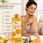 Veetgold Vitamin C Body Corrector Oil 300ml | Whitening & Glowing Oil for Face & Body | Moisturizing Body Oil with SPF15