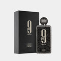 Afnan 9PM Night Out perfume bottle with a black glitter-inspired finish