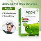 Apple Hair Color Shampoo 300ml – Ammonia Free Natural Black Hair Dye Shampoo for Men & Women