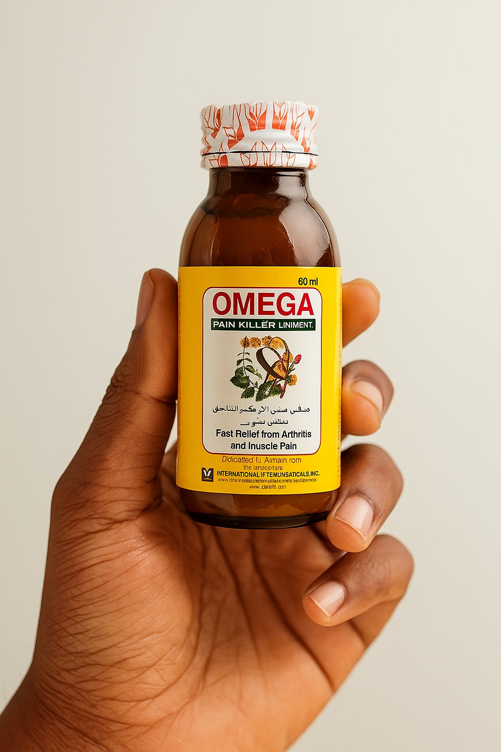 Omega Pain Killer Liniment Oil 60ml | Fast Relief for Muscle Pain, Joint Pain, Backache, Arthritis & Sprains
